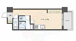 デイスターアベニュー ワンルームの間取図画像