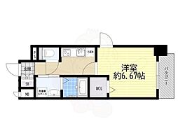 セオリー五条店天神川 1Kの間取図画像