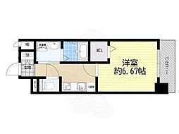 セオリー五条店天神川 1Kの間取図画像
