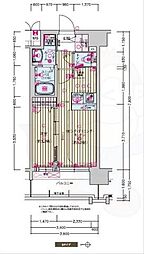 プレサンスTHEKYOTO新町通 1LDKの間取図画像