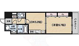 アーバネックス室町 1DKの間取図画像