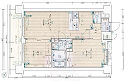 CRYSTALGLANZ京都西大路 2LDKの間取図画像