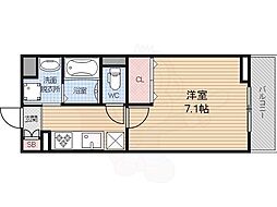 グランヒル長岡京 1Kの間取図画像