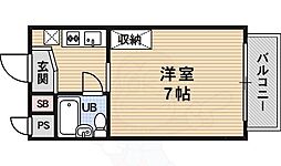 エクゼ88 ワンルームの間取図画像