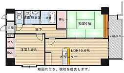 ロザーンジュ堀川 1SLDKの間取図画像