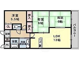 エスペランス 3LDKの間取図画像