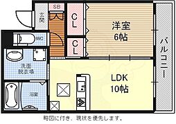 クロシェットアルブル 1LDKの間取図画像