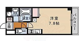 ベラジオ四条大宮2 1Kの間取図画像
