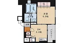 リーガル京都室町御池 1DKの間取図画像