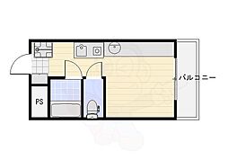 御室ガーデンハイツ 1Kの間取図画像