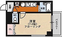 デトム・ワン千本智恵光院 1Kの間取図画像