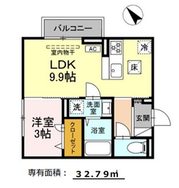 レグルスI 104｜広島県東広島市西条中央１丁目(賃貸アパート1LDK・1階・32.79㎡)の写真 その1