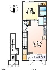 ビオラ( 1LDKの間取図画像