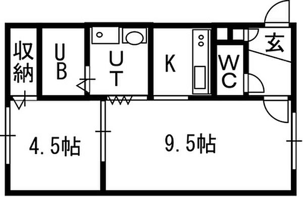 コーポリゼール 00105｜北海道札幌市西区八軒六条西1丁目(賃貸アパート1LDK・1階・29.70㎡)の写真 その2