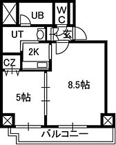 Ｔｒｅａｓｕｒｅ　Ｃｏｕｒｔ　Ａ 00901 ｜ 北海道札幌市中央区南五条西10丁目1013-21（賃貸マンション1LDK・9階・33.70㎡） その2