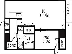 コリーナフォレスタ 1LDKの間取図画像