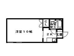 グランメール北2条 1Kの間取図画像