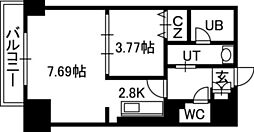 プライムアーバン大通東 1LDKの間取図画像