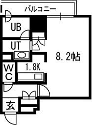 グランカーサ裏参道 1Kの間取図画像