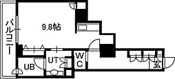 PRIMEURBAN札幌リバーフロント ワンルームの間取図画像