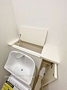 内装:TAISEIこだわりの参考プラン：取り出すのに便利な背面トイレ収納