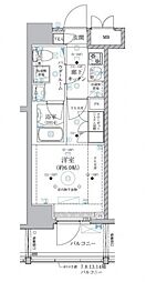 ベルグレード川崎AZ 1Kの間取図画像