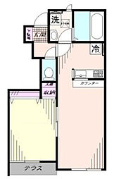 シュタールヒュッテB 1LDKの間取図画像