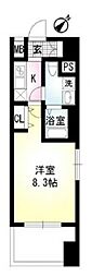PRISMCOURT川崎 1Kの間取図画像