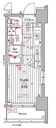 ガーラ・グランディ川崎榎町 1Kの間取図画像
