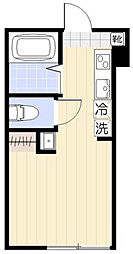 ベルビューアベニュー元住吉 ワンルームの間取図画像