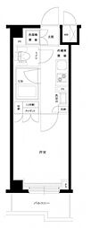 ルーブル仲六郷弐番館 1Kの間取図画像