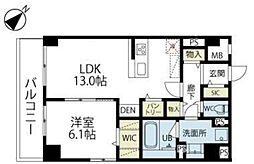 VintageSakadoya 1LDKの間取図画像