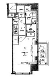 XEBEC西蒲田 1Kの間取図画像