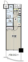 エクセル東神奈川 1Kの間取図画像