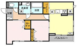 ウェルフィールド 2LDKの間取図画像