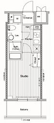 ガーラ・プレシャス品川West 1Kの間取図画像