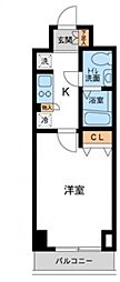 カッシア川崎レジデンス 1Kの間取図画像