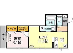 アリエッタ 1LDKの間取図画像