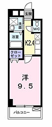 ミルフィーユ 1Kの間取図画像