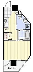 プロスペクト武蔵新城 1Kの間取図画像