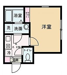 グランステージ京急蒲田 1Kの間取図画像