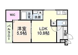 尼崎市南塚口町8丁目アパート 1LDKの間取図画像