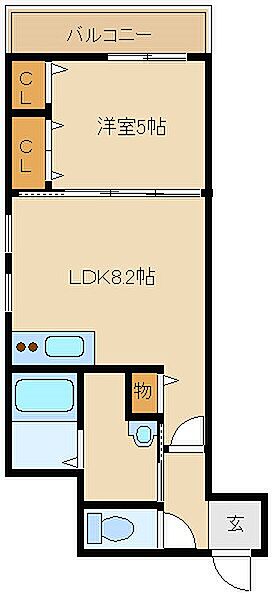 兵庫県尼崎市西本町２丁目(賃貸アパート1LDK・2階・34.07㎡)の写真 その2