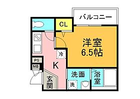 兵庫県尼崎市東園田町１丁目（賃貸アパート1K・3階・25.72㎡） その2