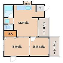 メゾンドラヴィール  ｜ 兵庫県尼崎市杭瀬南新町１丁目（賃貸マンション2LDK・4階・45.00㎡） その2