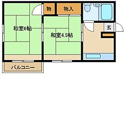 メゾン・ド・ソレーユ 2Kの間取図画像
