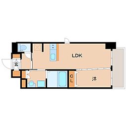 CLOVERFRONT 1LDKの間取図画像