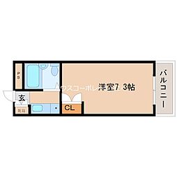 アメニティ塚口 1Kの間取図画像