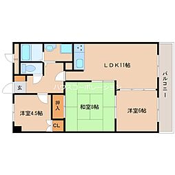 メゾン・プロムナード 3LDKの間取図画像