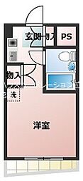 ル・ファール山手 1Kの間取図画像